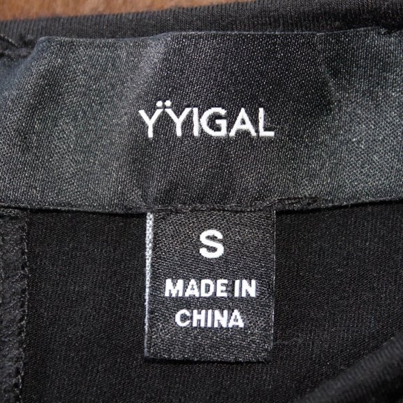 YYIGAL Women's Black Cold Shoulder Long Sleeve Blouse ~S~ - Picture 6 of 7